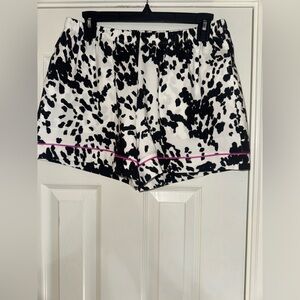 BedHead Black and White Cow Print Patterned Women's Shorts